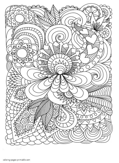 Abstract Flower Coloring Pages For Adults