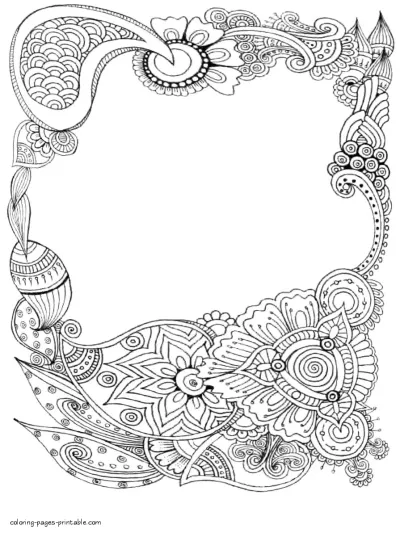 Printable Abstract Coloring Pictures For Adults