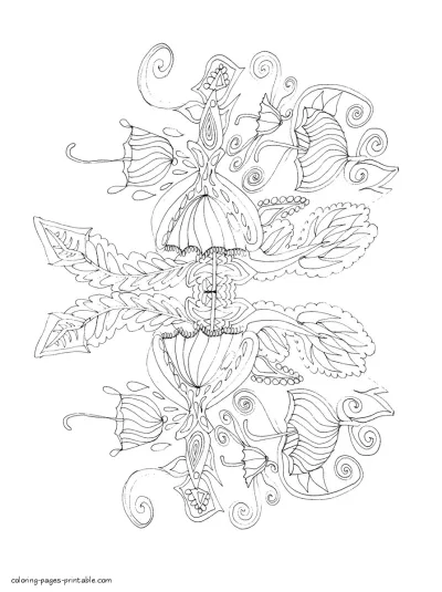 Abstract Colouring Book For Adults. Print It Free