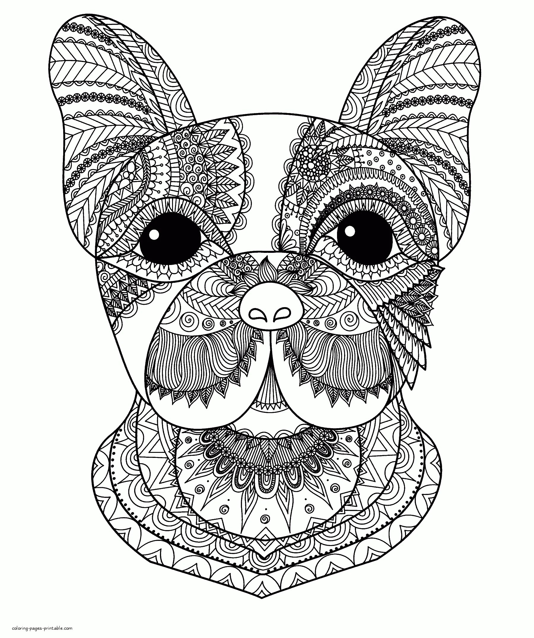 Intricate Animal Coloring Pages Intricate Animal Coloring Pages with Dogs