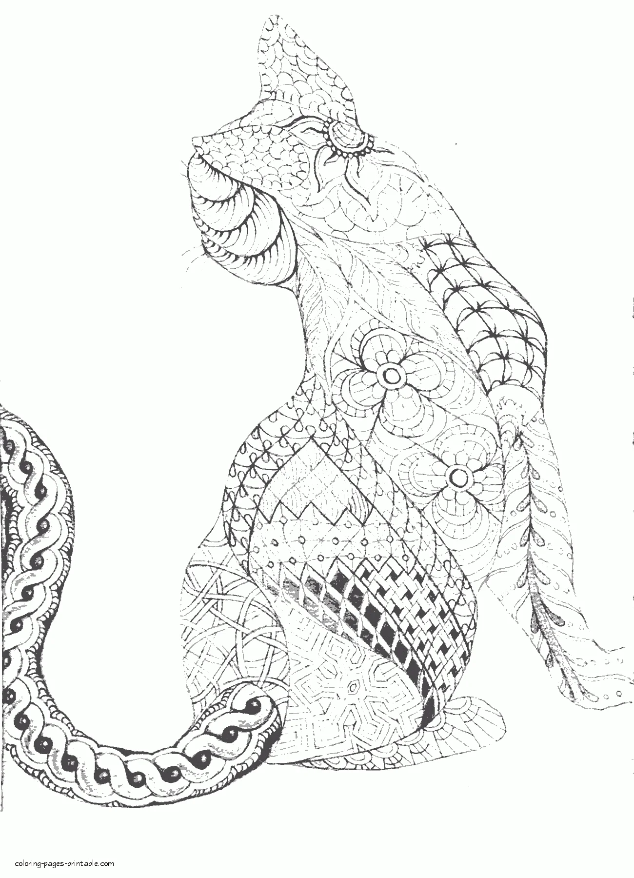 Difficult Animal Coloring Pages Difficult Animal Coloring Pages. A Cat