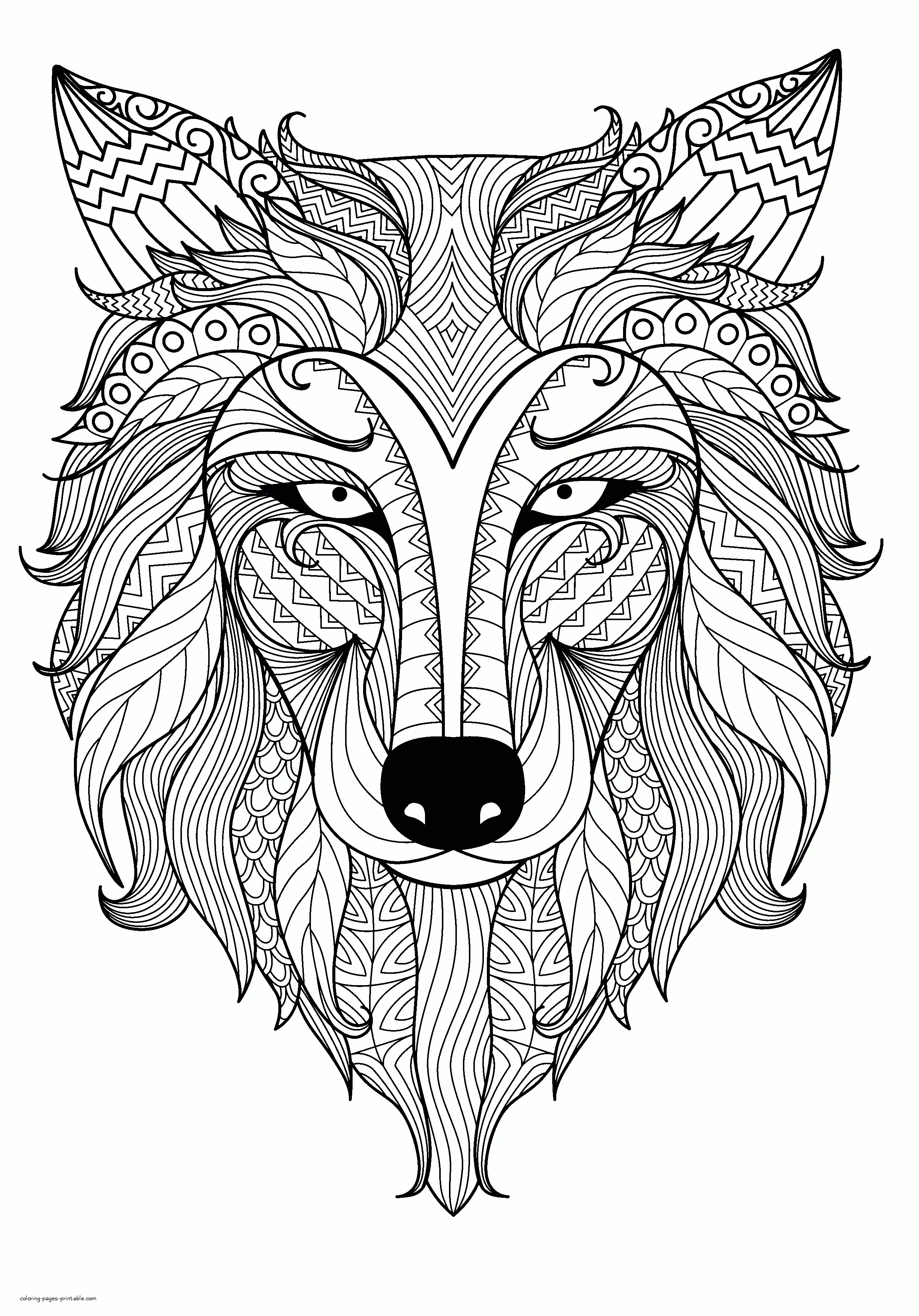 Relax Coloring Pages. Animal Faces Relax Coloring Pages. Animal Faces For Adults