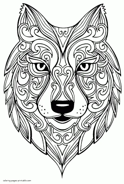 Animal Printable Coloring Pictures For Adults. Download And Print