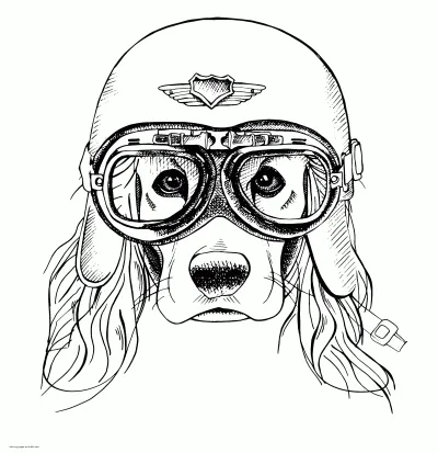 Printable Dog Coloring Book Pages For Adults