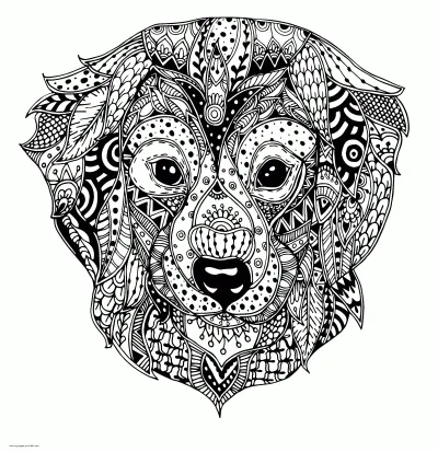 Adult Free Dog Coloring Pages. Animal Sheets