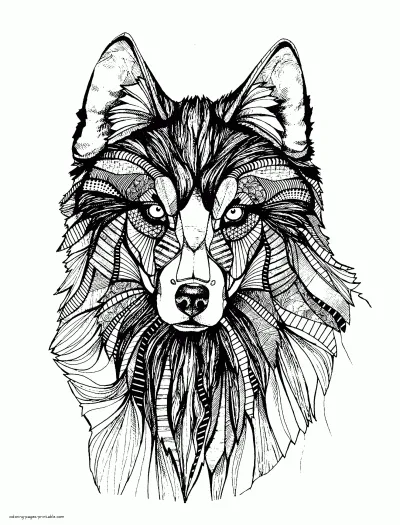 Free Animal Mandala Coloring Pages. Dogs