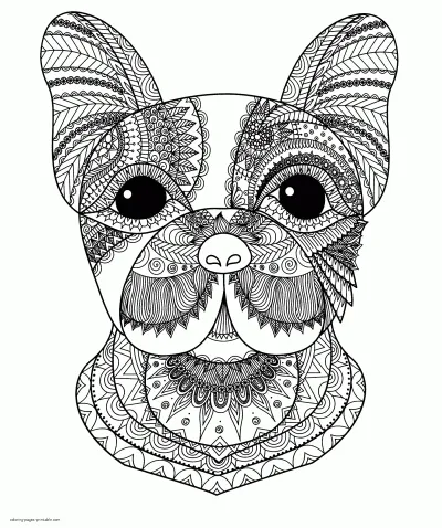 Intricate Animal Coloring Pages with Dogs