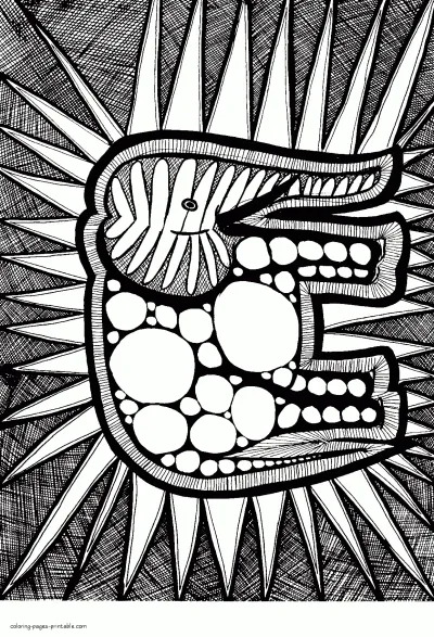 An Elephant. Adult Free Printable Animal Coloring Pages