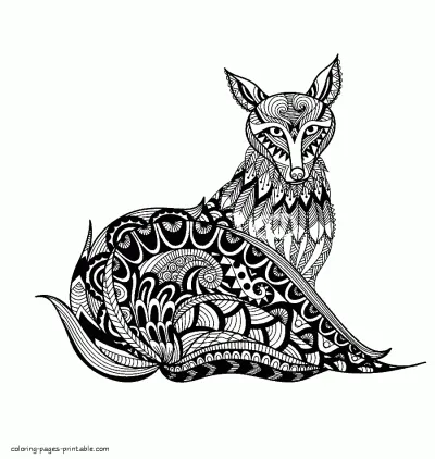 Printable Fox Coloring Pages For Adults