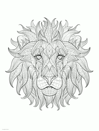 Free Lion Coloring Pages For Adults