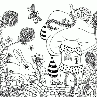Rabbit Coloring Pages For Adults. Download Free