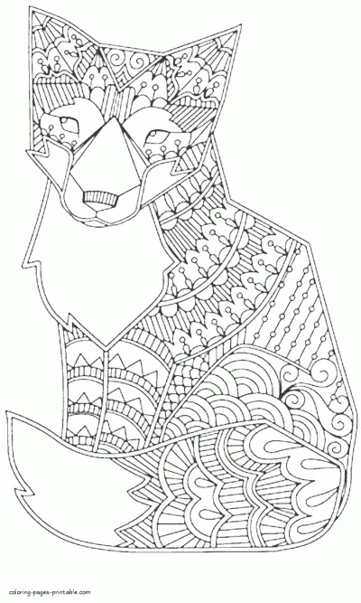 Complicated Animal Coloring Pages Printable