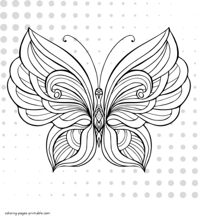Butterfly Colouring Page To Print And Color
