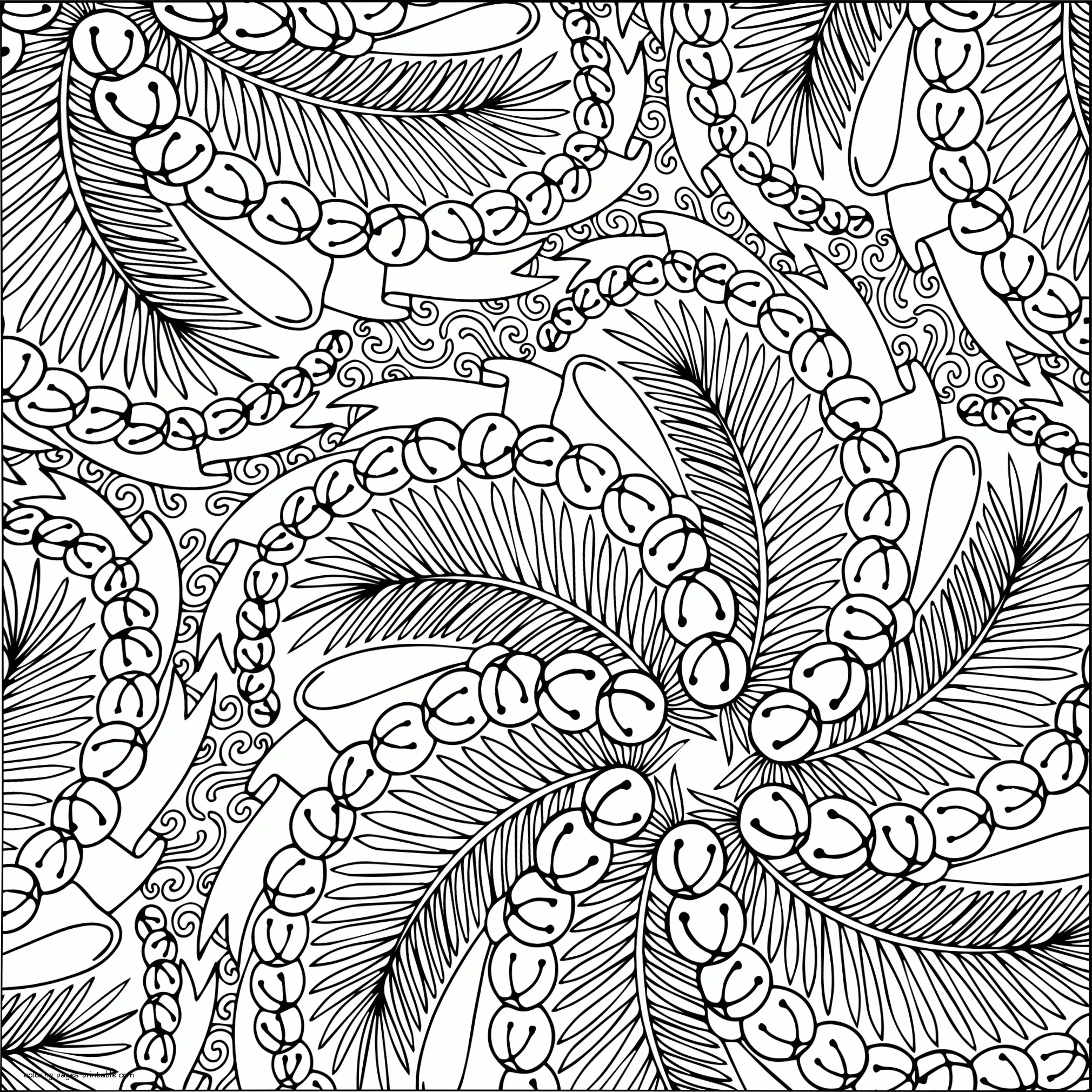 Free Printable Christmas Coloring Pages For Adults Free Printable Christmas Coloring Pages For Adults. Tree branches