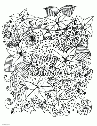 Beautiful Christmas Coloring Pages For Adults For Free. Greeting card