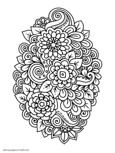 Flower Coloring Pages Pdf For Adults Free
