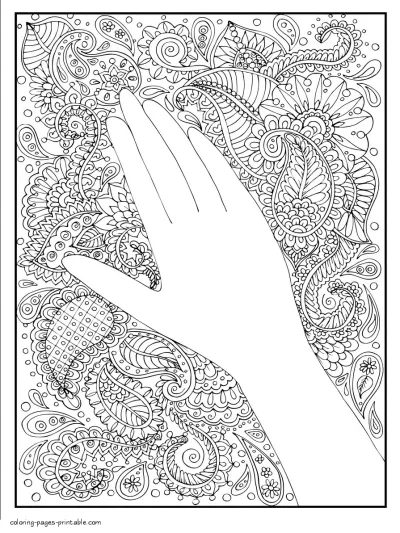 Difficult Flower Coloring Books For Adults