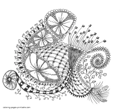 Free Coloring Book Flowers For Adults