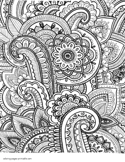 Flower Coloring Sheets For Adults Printable