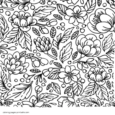 Free Printable Flower Coloring Pages For Adults