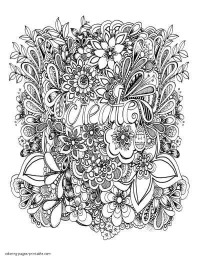 Free Of Charge Flower Coloring Pages For Adults