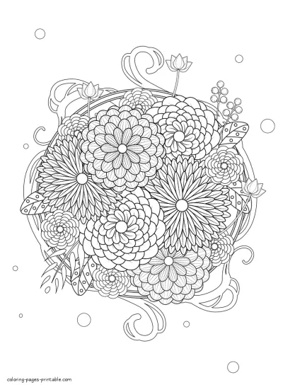 Flower Pattern Coloring Pages