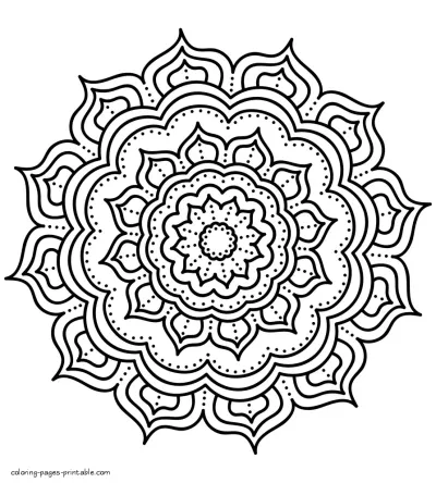 Mandala Flower Coloring Page To Print