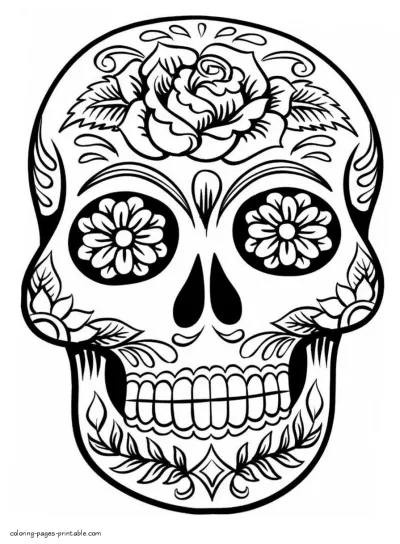 Printable Coloring Pages For Adults Skulls