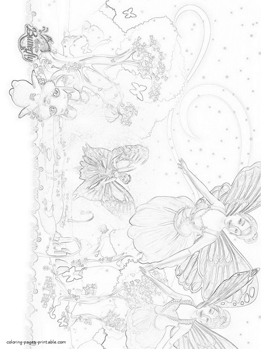 Barbie Mariposa & The Fairy Princess colouring pages of dolls Barbie Mariposa & The Fairy Princess colouring pages of dolls