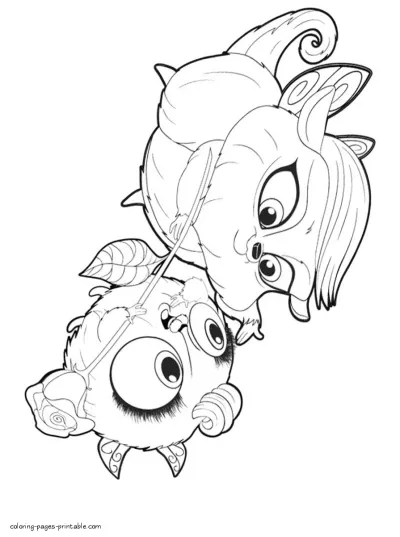 Printable coloring pages Barbie Mariposa and The Fairy Princess