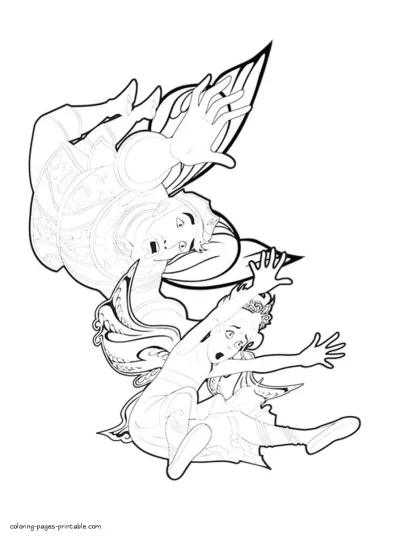Barbie Mariposa and The Fairy Princess colouring pages