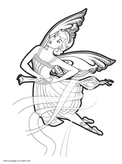 Barbie Mariposa and The Fairy Princess coloring pages to print