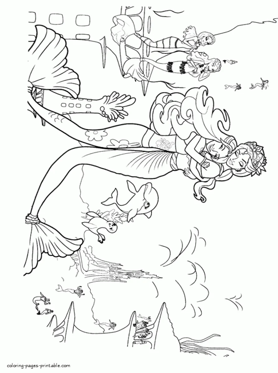 Print Barbie in a Mermaid Tale coloring pages 20 Print Barbie in a Mermaid Tale coloring pages for free