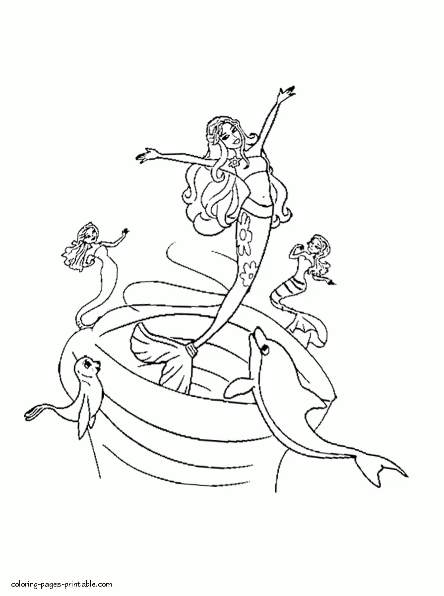 Barbie in a Mermaid Tale printable cartoon coloring pages 22 Barbie in a Mermaid Tale. Cartoon printable coloring pages