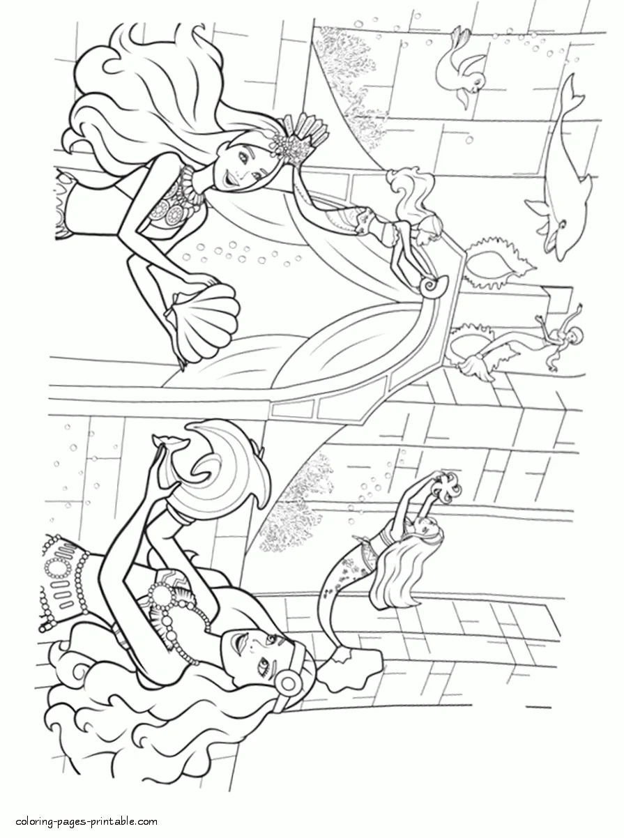 Barbie in a Mermaid Tale coloring pictures 30 Barbie in a Mermaid Tale pictures to color