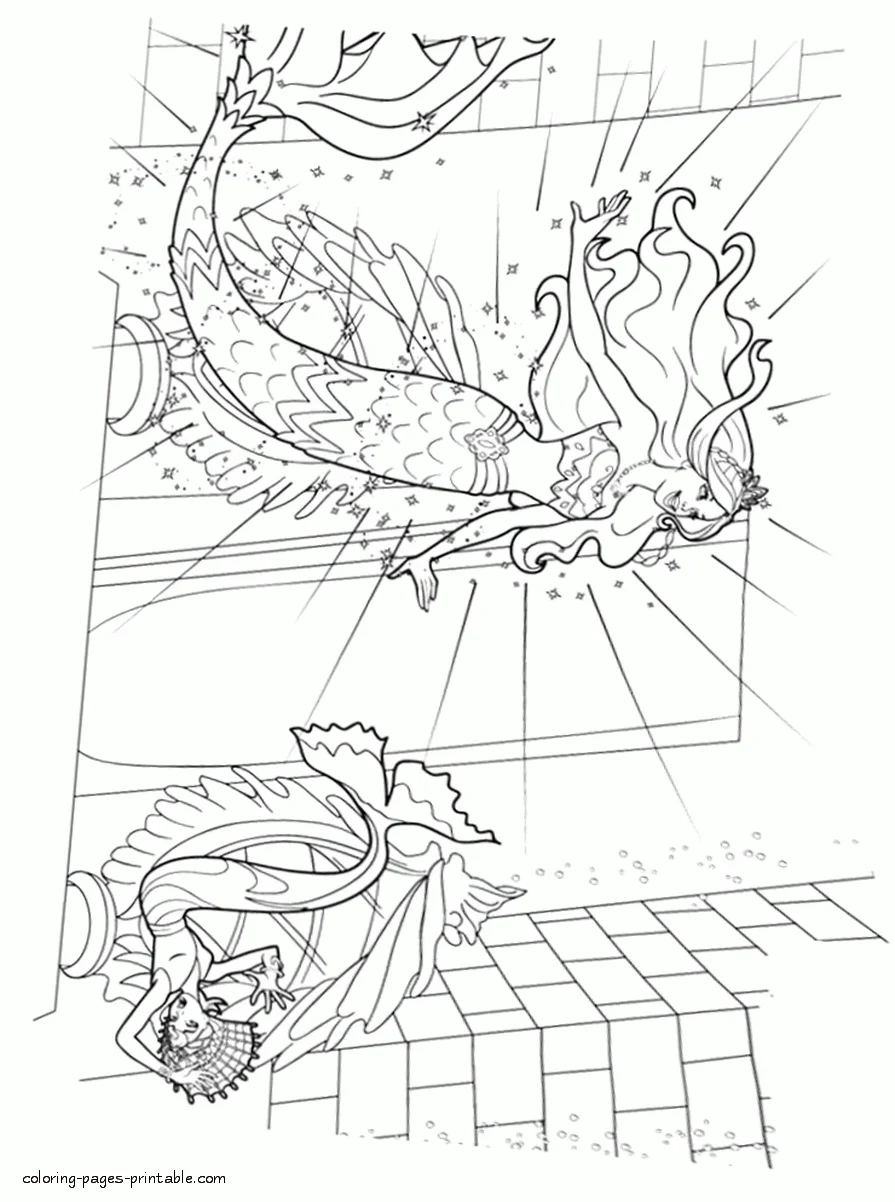 Barbie in a Mermaid Tale colouring page 44 Barbie in a Mermaid Tale. Movie colouring page