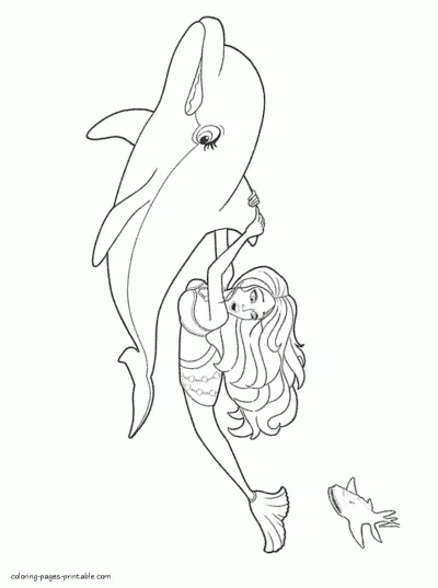 Barbie in a Mermaid Tale coloring sheets from the animation