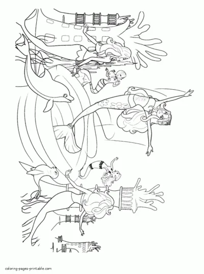 Awesome coloring pages for girls. Barbie in a Mermaid Tale