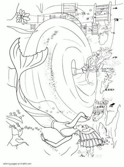 Barbie in a Mermaid Tale coloring pages from the full movie