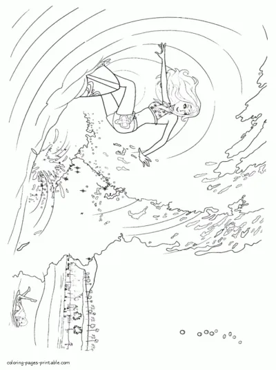 Barbie Mermaid Tale coloring page to print