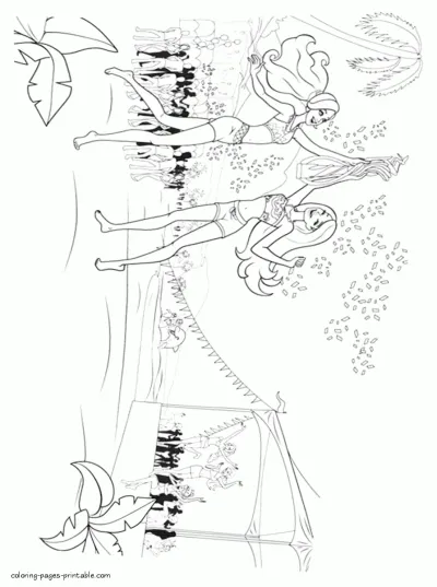 A lot of Barbie in a Mermaid Tale free coloring pages