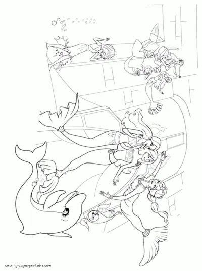 Barbie Mermaid Tale. Full movie coloring pages