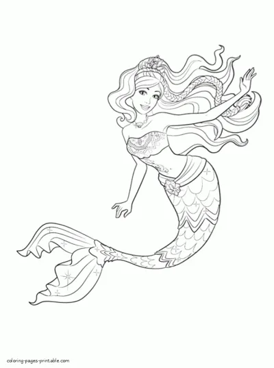 Barbie Mermaid coloring page