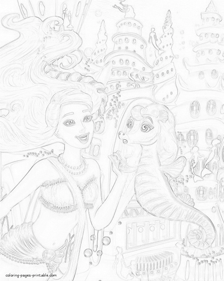 Princess of Pearls coloring pages Princess of Pearls coloring pages. Barbie animation