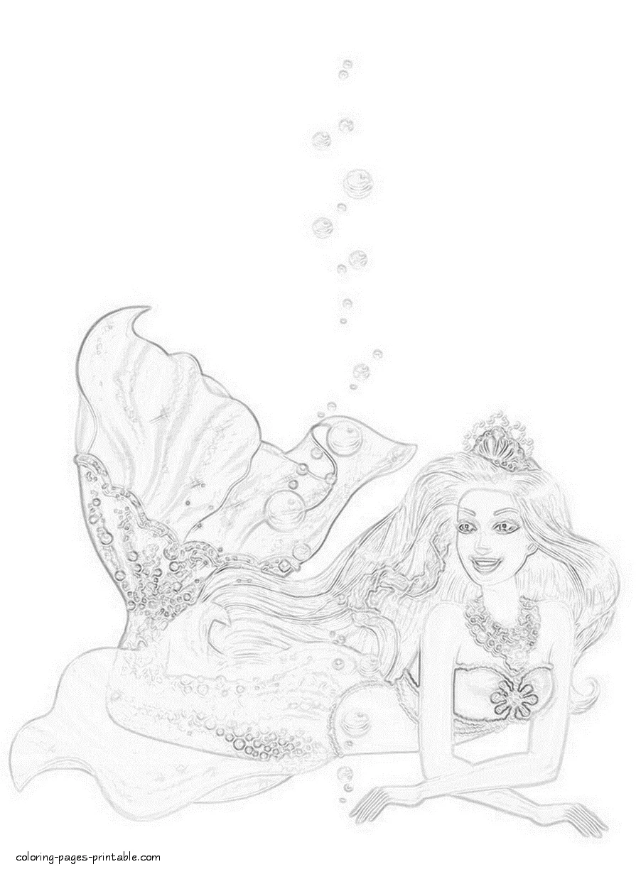 Barbie Pearl Princess coloring sheets Barbie Pearl Princess coloring sheets for girls