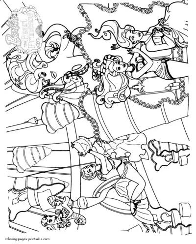 Free printable Barbie Pearl Princess colouring pages for girls