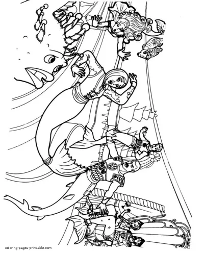 Coloring pages Barbie The Pearl Princess book
