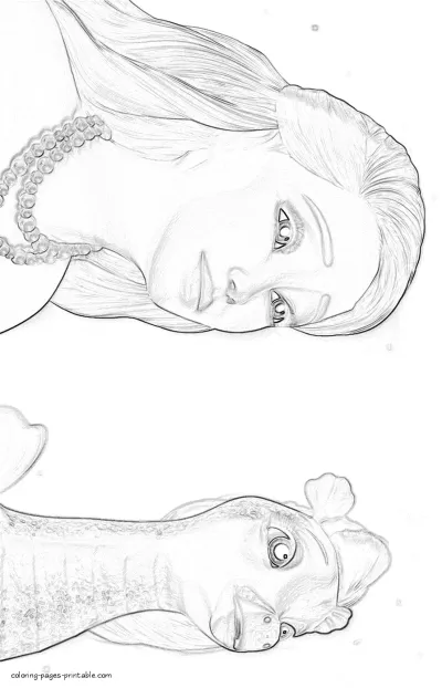 Barbie Pearl Princess. Free coloring book