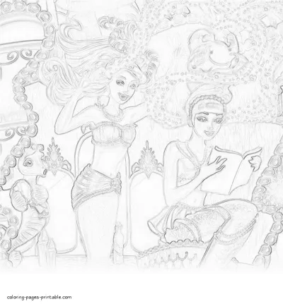 Barbie and The Pearl Princess free printables for girls