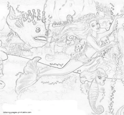 Barbie The Pearl Princess printable coloring pages of movie